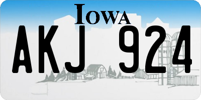 IA license plate AKJ924