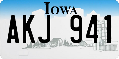 IA license plate AKJ941
