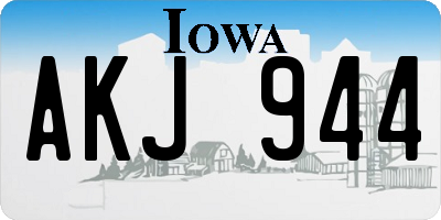 IA license plate AKJ944