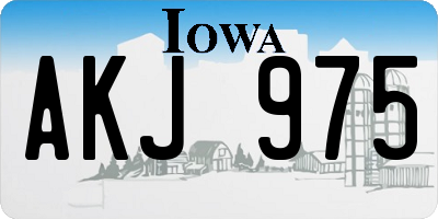 IA license plate AKJ975