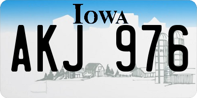 IA license plate AKJ976