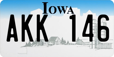 IA license plate AKK146