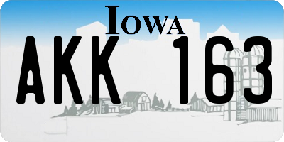 IA license plate AKK163