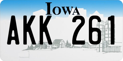 IA license plate AKK261
