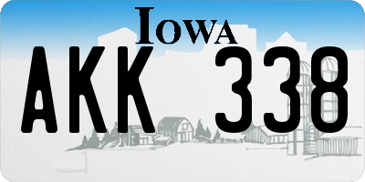 IA license plate AKK338