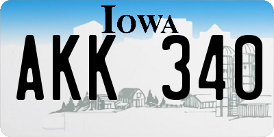 IA license plate AKK340