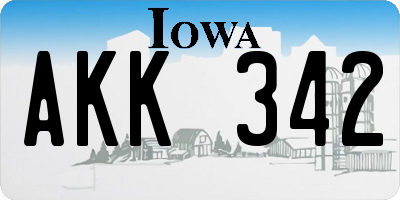 IA license plate AKK342