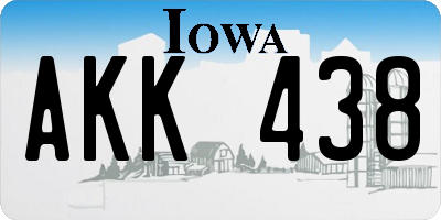 IA license plate AKK438