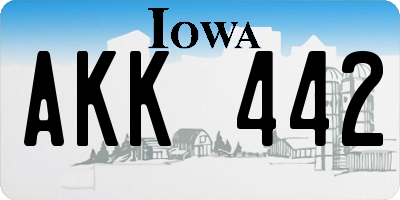 IA license plate AKK442