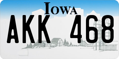 IA license plate AKK468