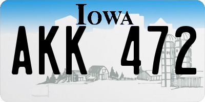 IA license plate AKK472