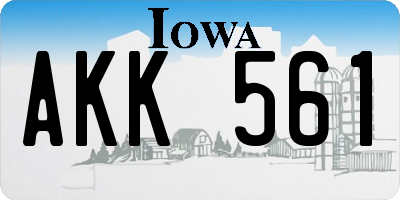 IA license plate AKK561