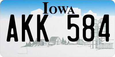 IA license plate AKK584