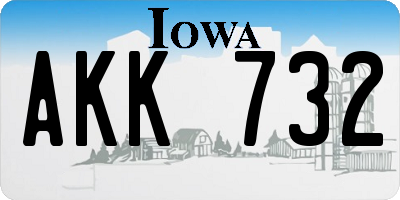 IA license plate AKK732