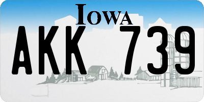 IA license plate AKK739
