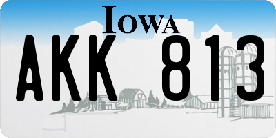 IA license plate AKK813