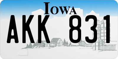 IA license plate AKK831