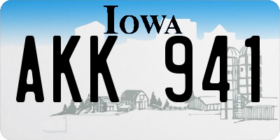 IA license plate AKK941