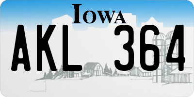 IA license plate AKL364
