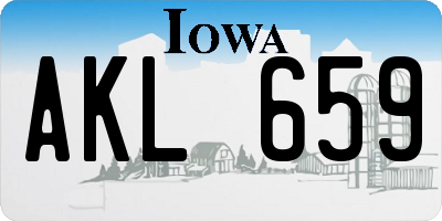 IA license plate AKL659