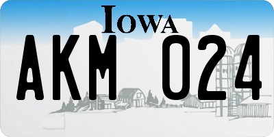 IA license plate AKM024