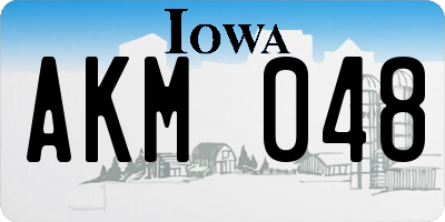 IA license plate AKM048