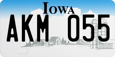 IA license plate AKM055