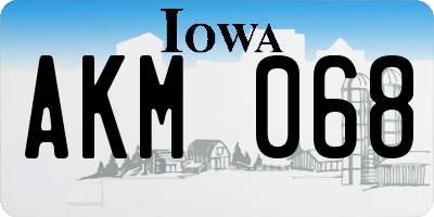 IA license plate AKM068