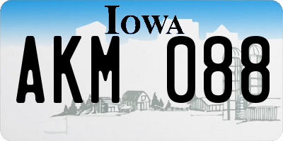 IA license plate AKM088