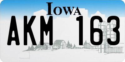 IA license plate AKM163
