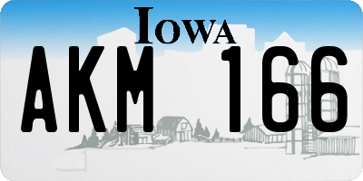 IA license plate AKM166