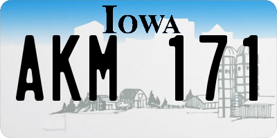 IA license plate AKM171