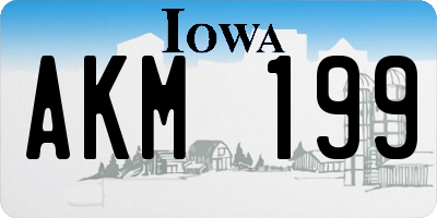 IA license plate AKM199