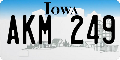 IA license plate AKM249