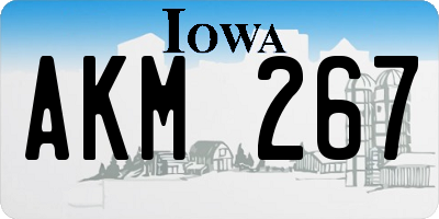 IA license plate AKM267