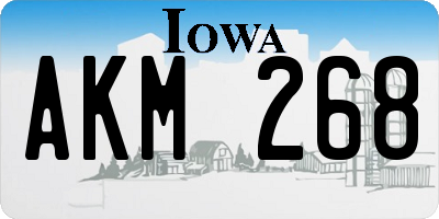 IA license plate AKM268