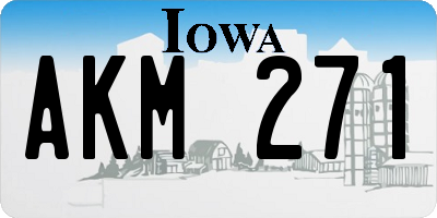 IA license plate AKM271
