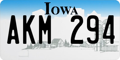 IA license plate AKM294