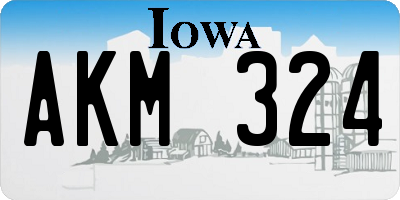 IA license plate AKM324