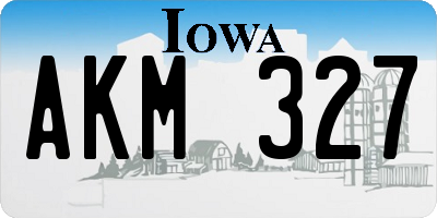 IA license plate AKM327