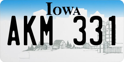 IA license plate AKM331