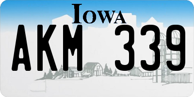 IA license plate AKM339