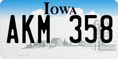 IA license plate AKM358