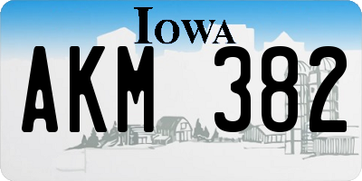 IA license plate AKM382