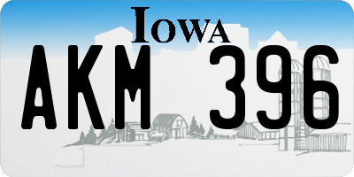 IA license plate AKM396