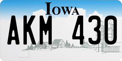 IA license plate AKM430