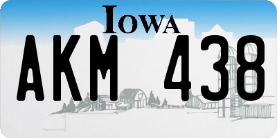 IA license plate AKM438