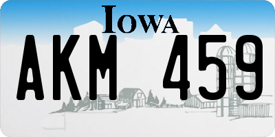 IA license plate AKM459