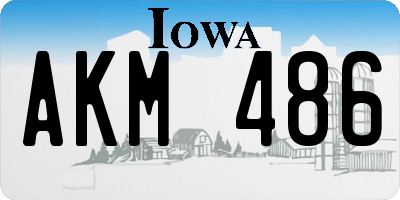 IA license plate AKM486