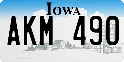 IA license plate AKM490